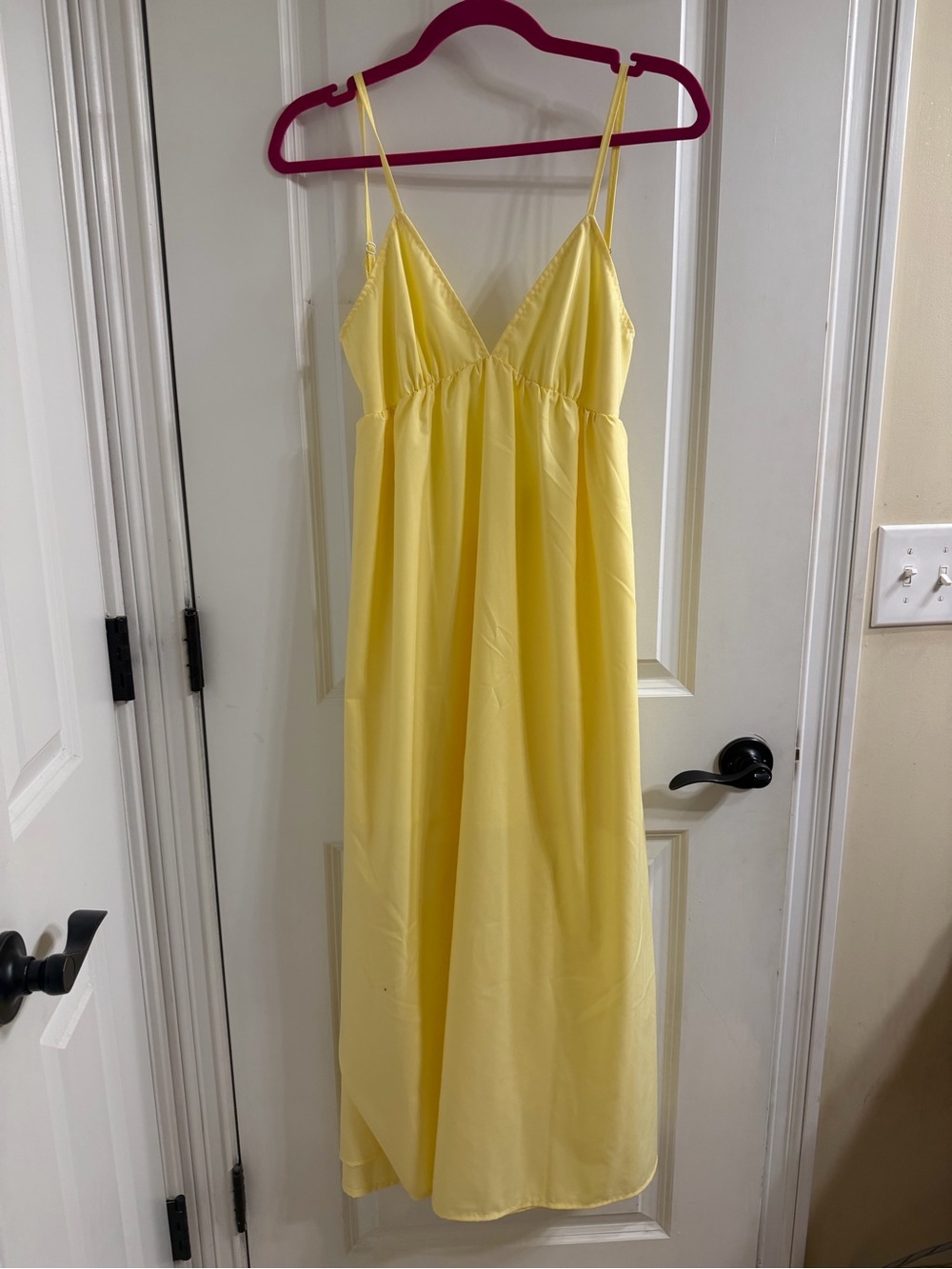 SHEIN Yellow Spaghetti Strap Maxi Dress